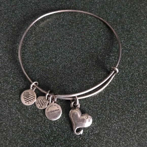 Alex and Ani Expandable Wire Bracelet Heart Charm - Picture 4 of 12